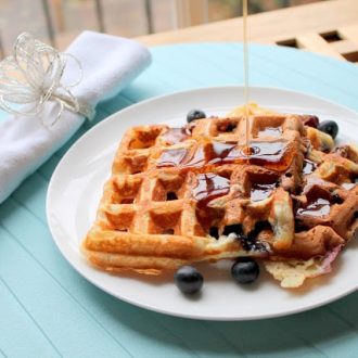 Easiest Blueberry Waffles