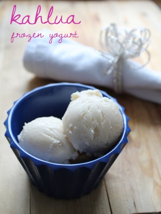 kahlua frozen yogurt text