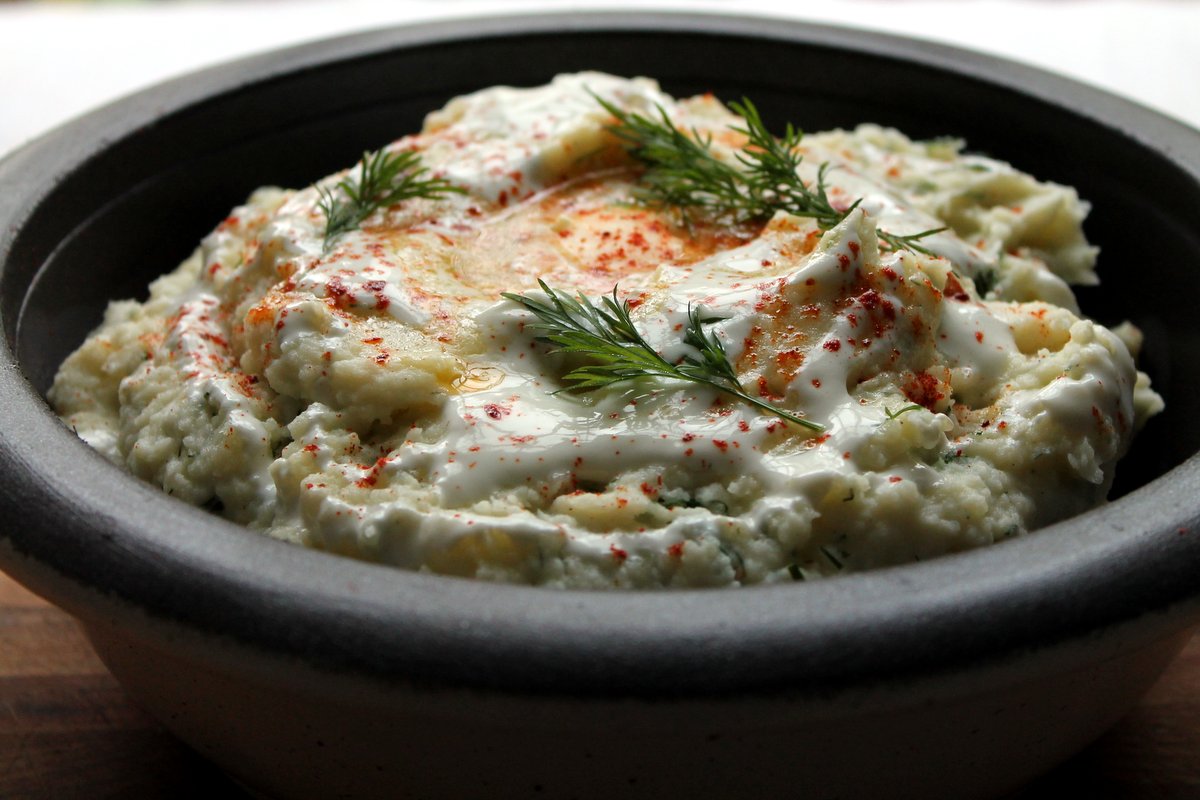 dill yogurt mashed potatoes