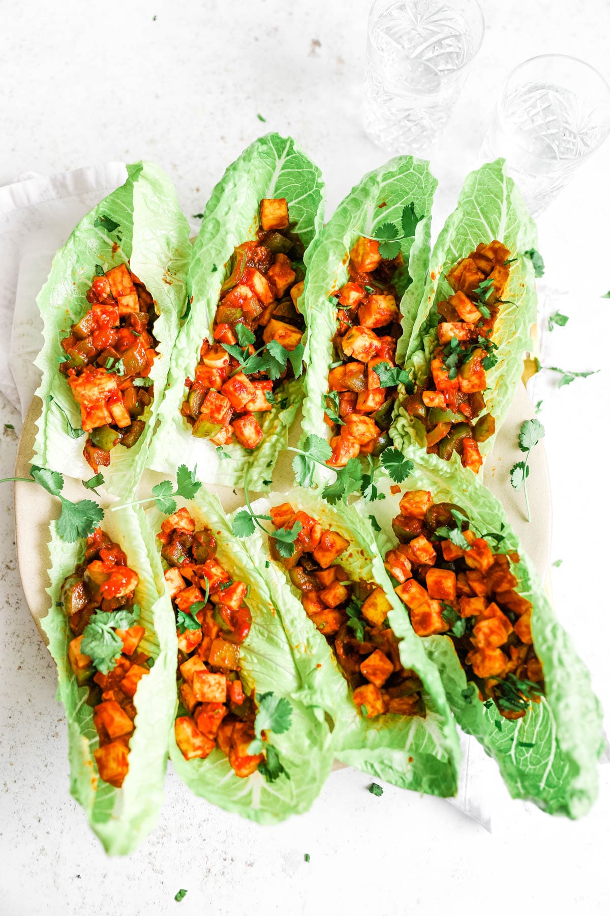 Chilli Paneer Vegetarian Lettuce Wraps Happy Veggie Kitchen