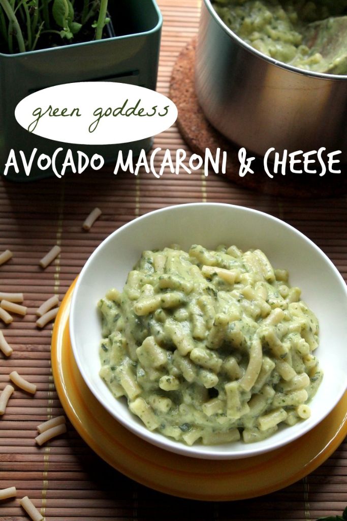 green goddess avocado macaroni and cheese