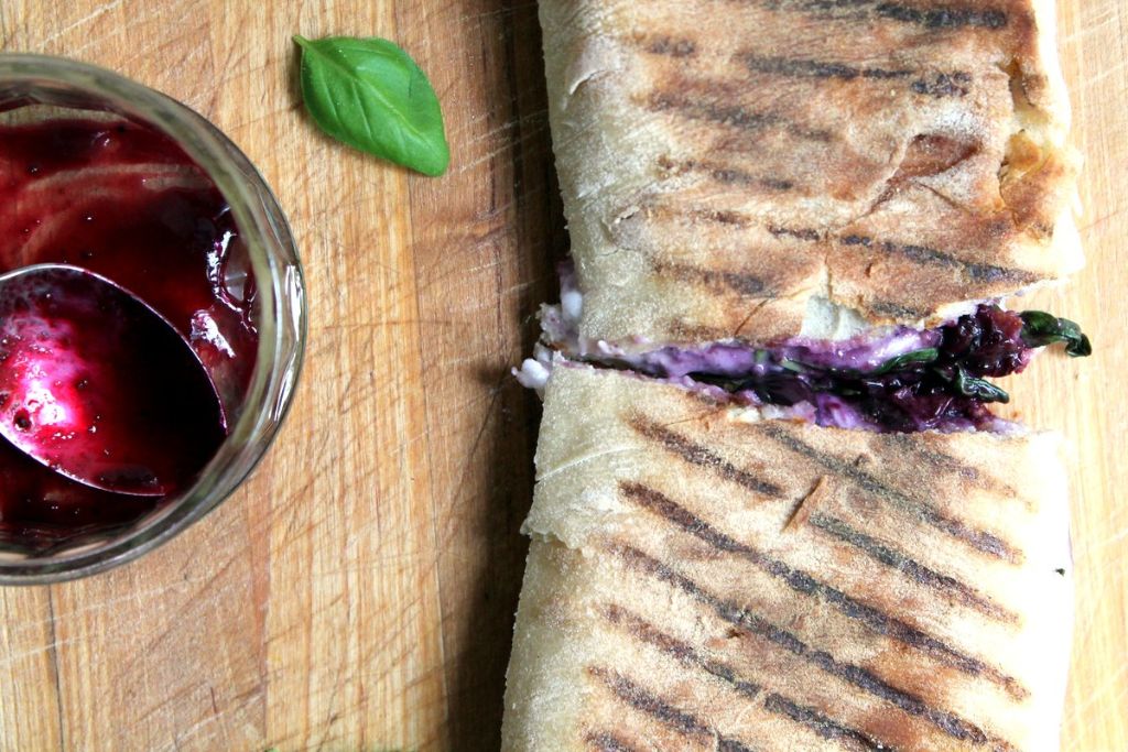 blueberry mozzarella panini