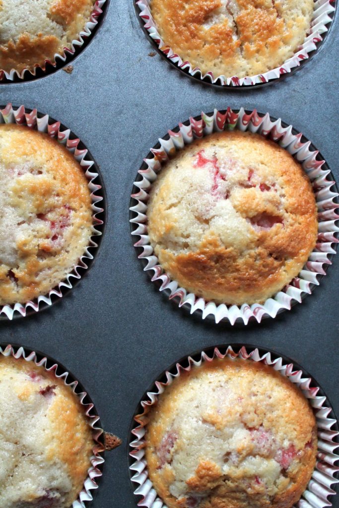 strawberry cupcakes with coconut chocolate ganache