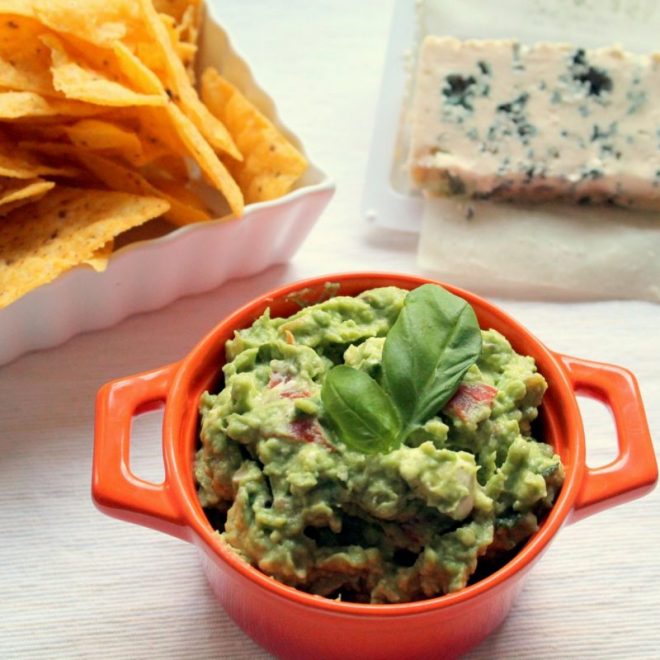 Blue Cheese Guacamole with Basil Happy Veggie Kitchen