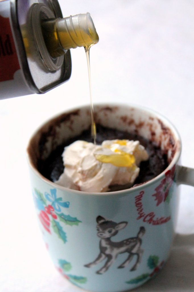 This mug cake is easy and deliciously festive, it reminds me of British classic Terry's chocolate orange!