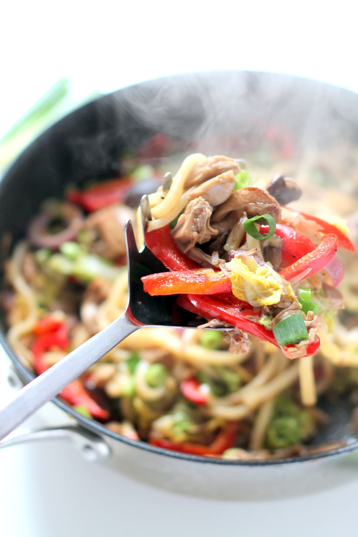 Vegan Udon Noodle Stir Fry with Jackfruit Happy Veggie Kitchen