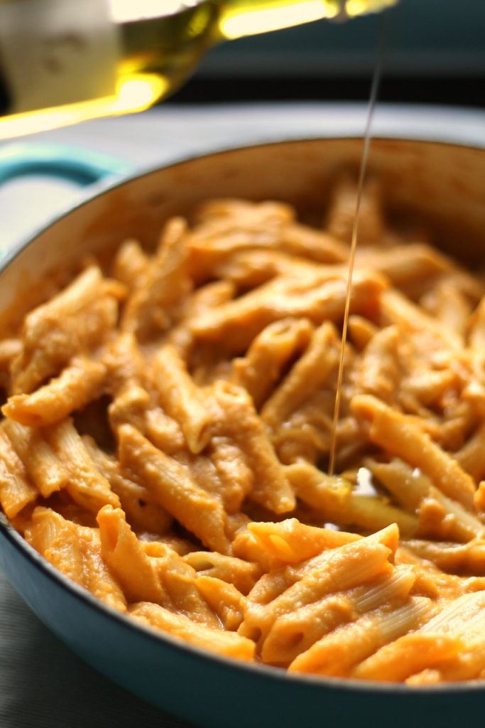 This decadent, creamy butternut squash pasta sauce has a hit of truffle oil to elevate it to luxurious perfection. It's dairy free and vegan, using cashew cream, and has amazing depth of flavor thanks to a few special ingredients. This is a healthier alternative to a dairy cream sauce with zero compromise on taste. You will love it!