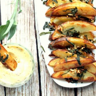 Super tasty oven baked wedges and a home made truffle mayonnaise? Treat yo'self!
