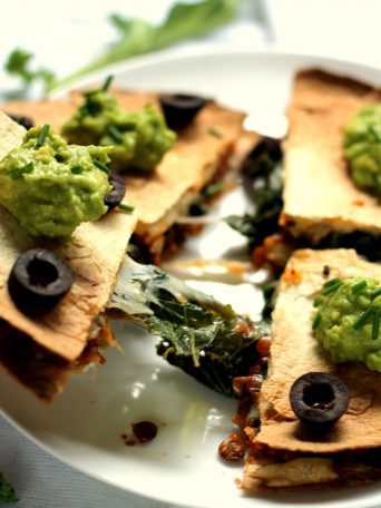 These vegetarian quesadillas are simple to throw together for an easy, healthy midweek dinner!