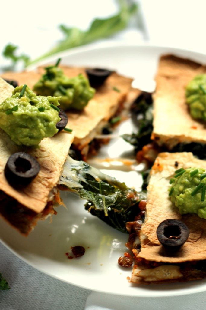 These vegetarian quesadillas are simple to throw together for an easy, healthy midweek dinner!