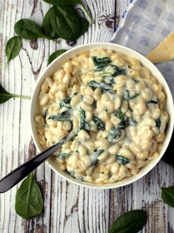 One for the fancy cheese lovers! Cambozola (blue brie) makes a creamy, delicious one pot stovetop mac and cheese!