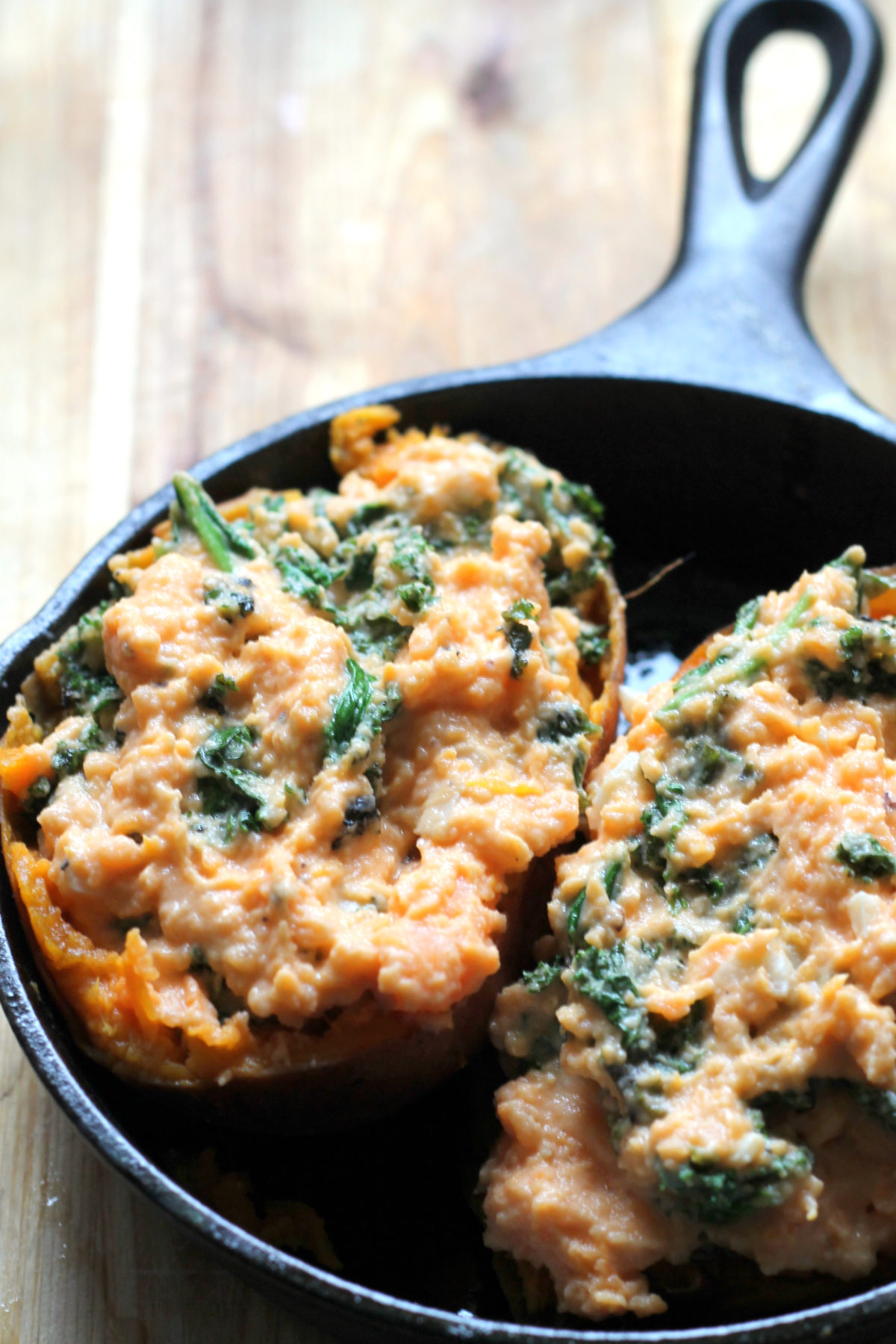 This stuffed sweet potato is a cinch to make and a wonderful vegetarian meal or side dish!