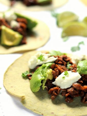These vegetarian tacos come together in under 30 minutes and are sure to impress!
