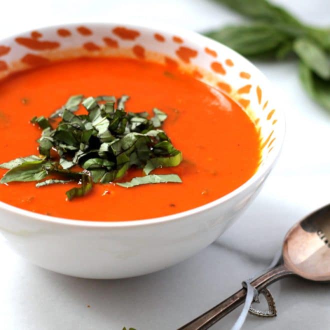 Vegan Creamy Tomato & Roasted Garlic Soup Happy Veggie Kitchen