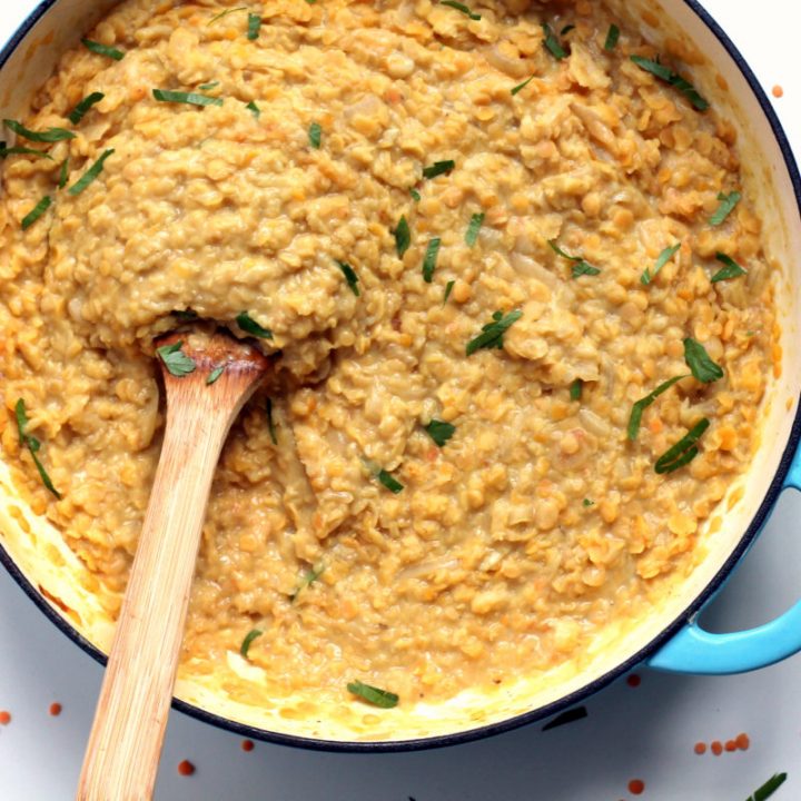 Coconut Lentils with Caramelized Onions