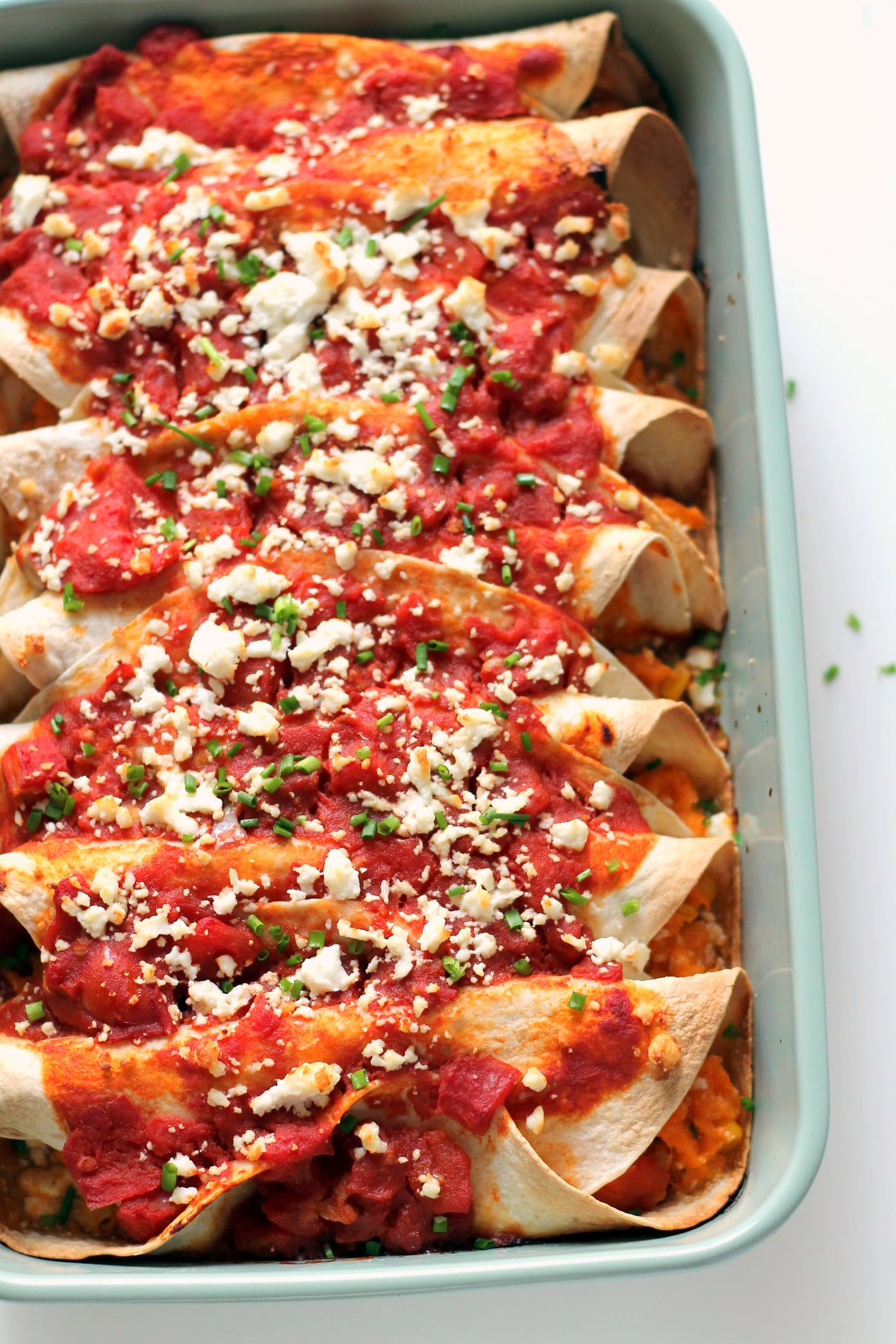 Feta Cheese & Sweet Potato Enchiladas Happy Veggie Kitchen