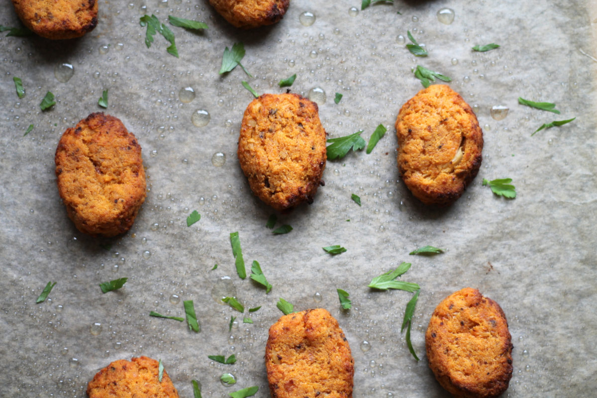 Roasted Cauliflower Nuggets Happy Veggie Kitchen