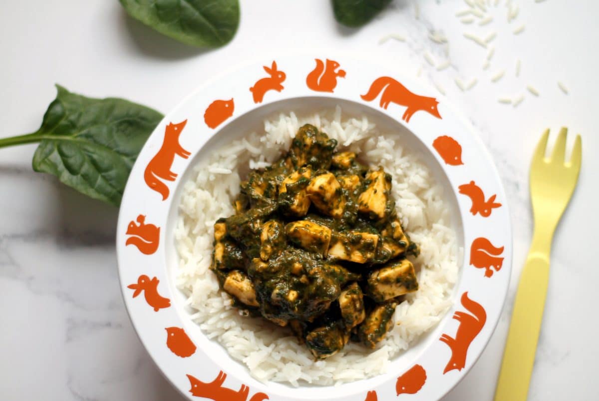 Palak Paneer Curry for Babies, Toddlers & Kids