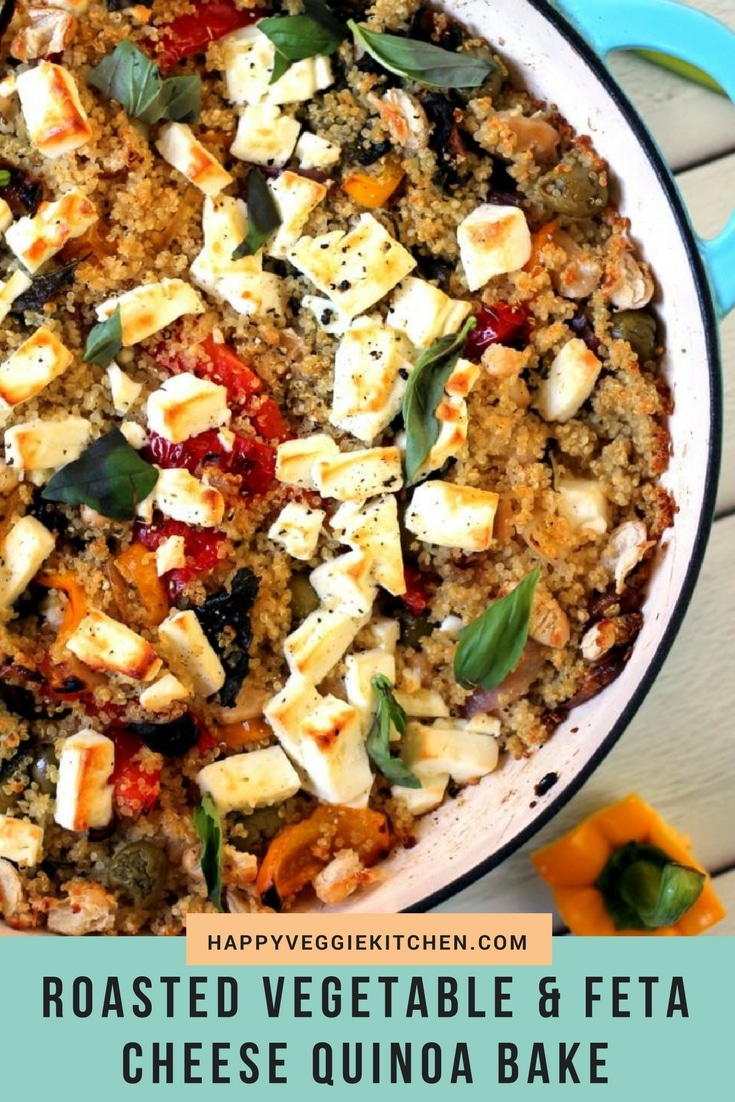 Roasted Vegetable & Feta Cheese Quinoa Bake Happy Veggie Kitchen