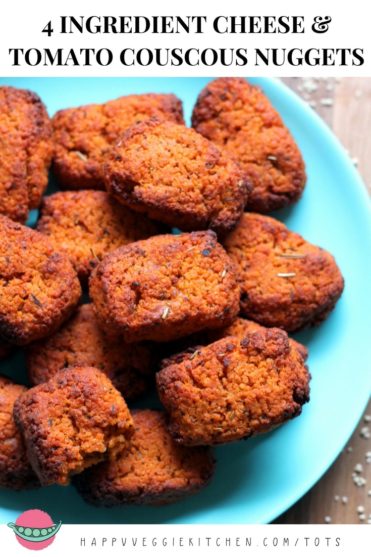 4 Ingredient Cheese & Tomato Couscous Nuggets for Babies Happy Veggie