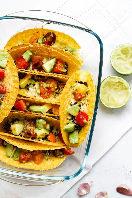 Crispy Bean & Smoked Cheese Tacos (Oven Baked!) Happy Veggie Kitchen