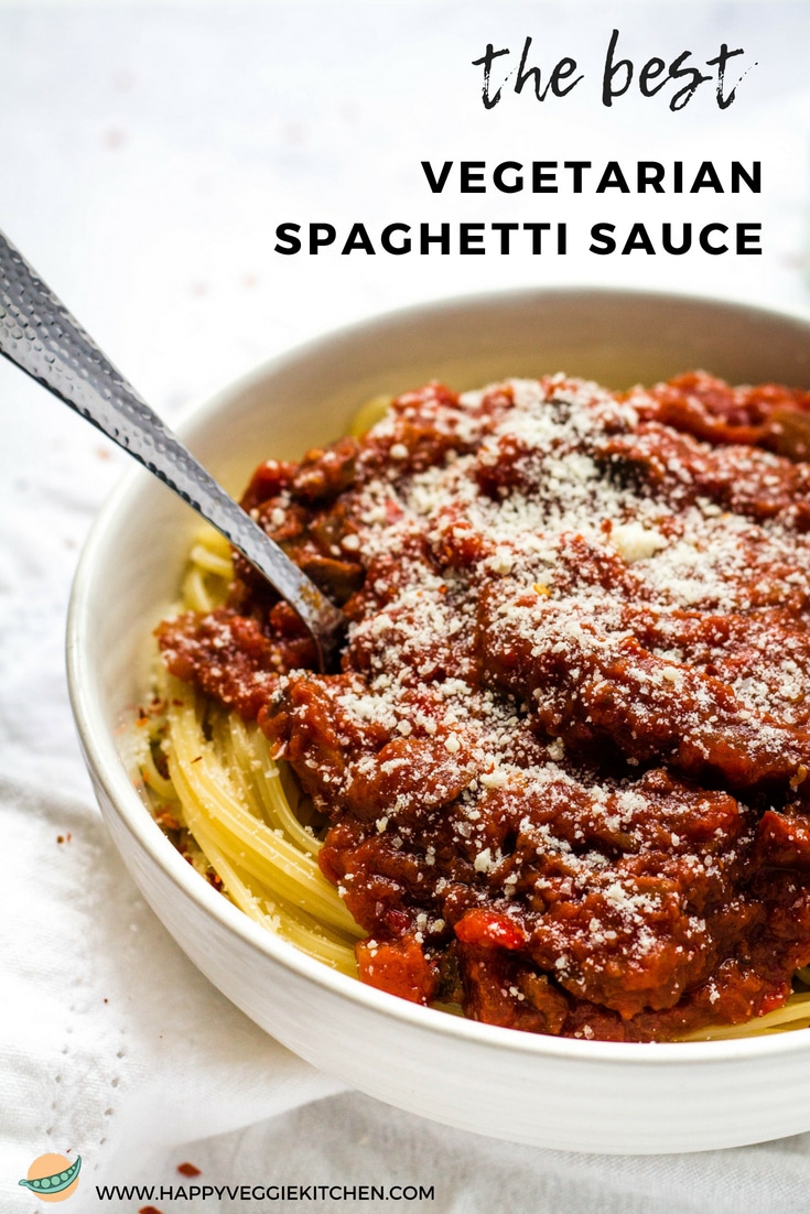 The Best Vegetarian Spaghetti Sauce Happy Veggie Kitchen