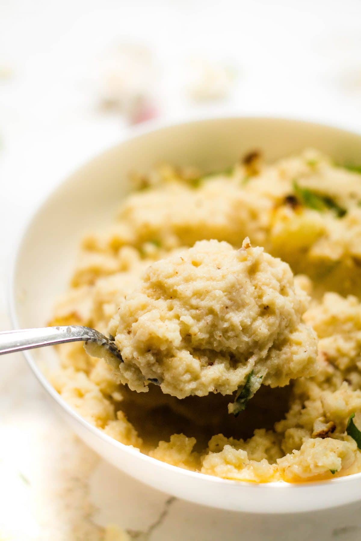 Roasted Cauliflower Mash Happy Veggie Kitchen