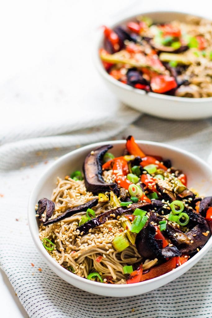 Roasted Veggie Noodle Bowl - Happy Veggie Kitchen