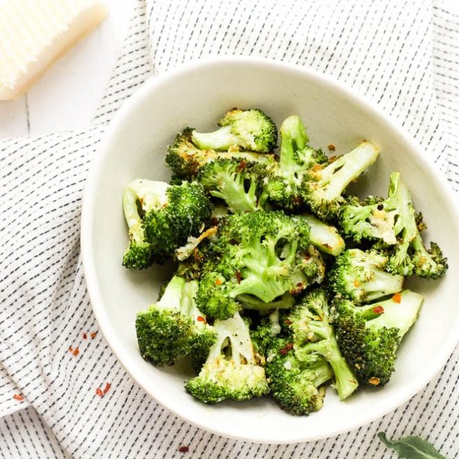 Air Fryer Broccoli Parmesan Happy Veggie Kitchen