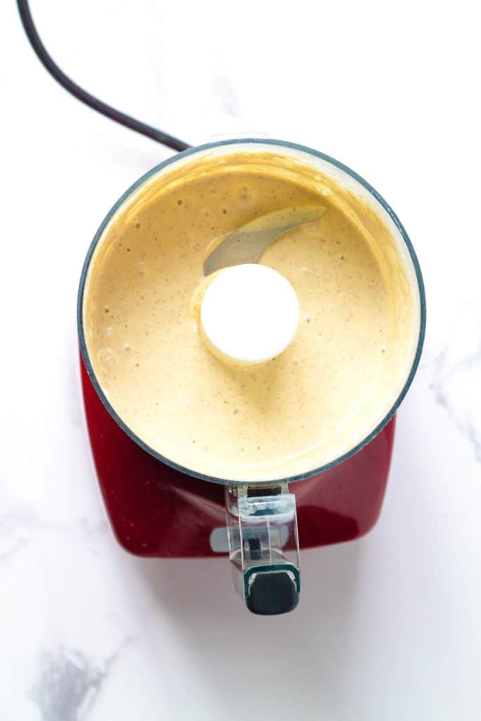 Almond butter pudding in a blender