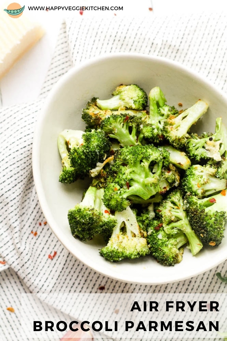Air Fryer Broccoli Parmesan Happy Veggie Kitchen