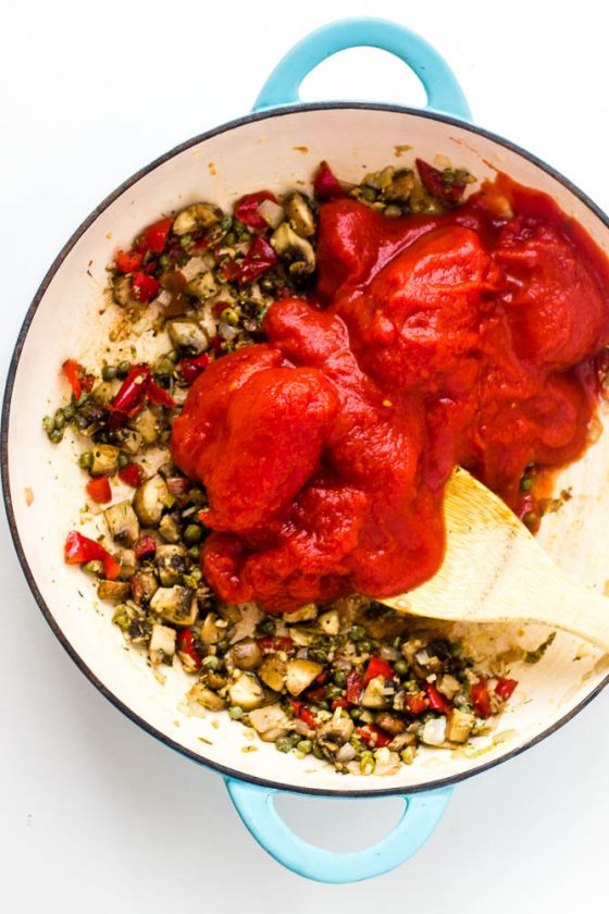 Creamy Tomato Pasta Sauce with Capers Happy Veggie Kitchen