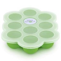 Silicone Baby Food Freezer Tray with Clip-on Lid