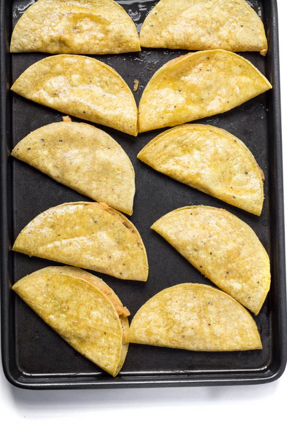 Mashed Potato Tacos (Oven Baked Tacos de Papa) Happy Veggie Kitchen