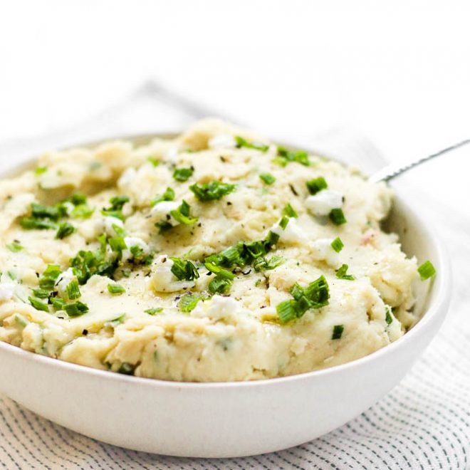 Butter Bean Mash with Goat Cheese & Chives Happy Veggie Kitchen
