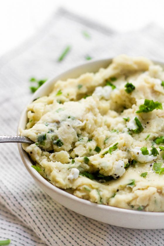 Butter Bean Mash with Goat Cheese & Chives Happy Veggie Kitchen