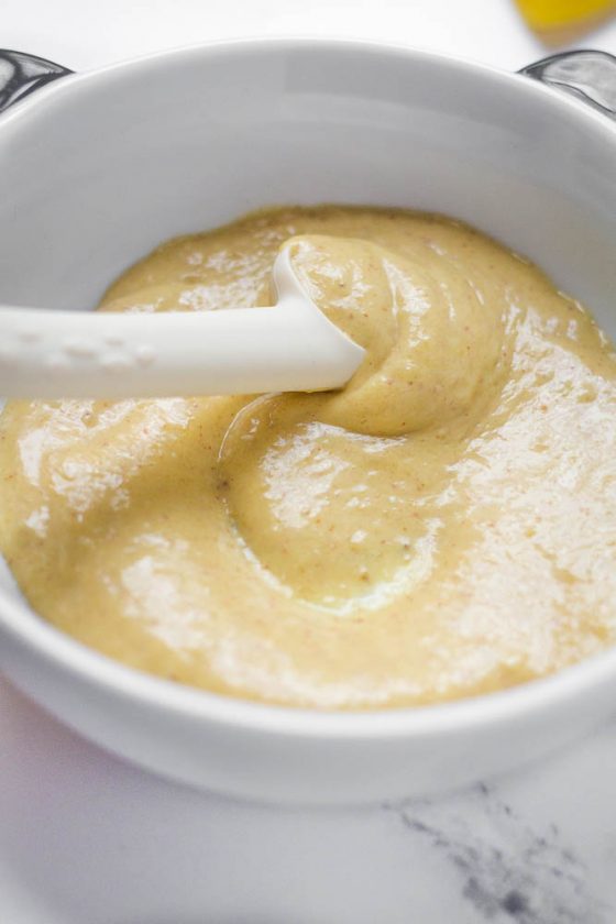 Mango & Peanut Butter Baby Food Puree Happy Veggie Kitchen