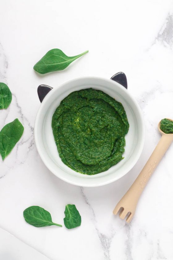 Spiced Spinach & Sweet Potato Baby Food Puree Happy Veggie Kitchen