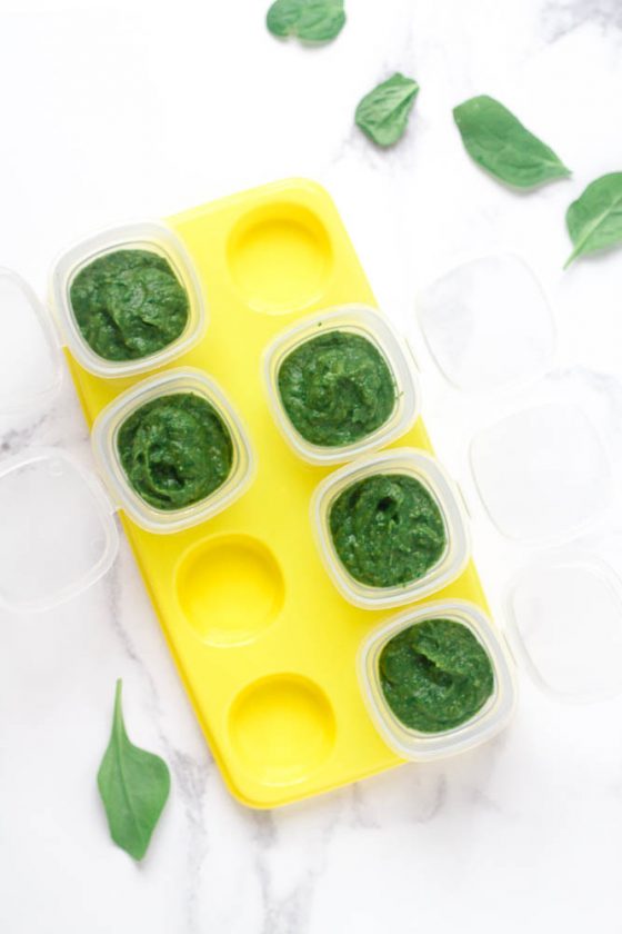 Spiced Spinach & Sweet Potato Baby Food Puree Happy Veggie Kitchen