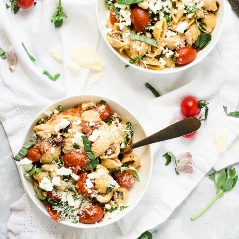 Mediterranean Pasta with White Beans
