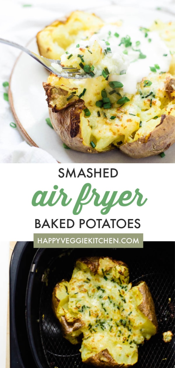 Giant Air Fryer Smashed Potatoes Happy Veggie Kitchen