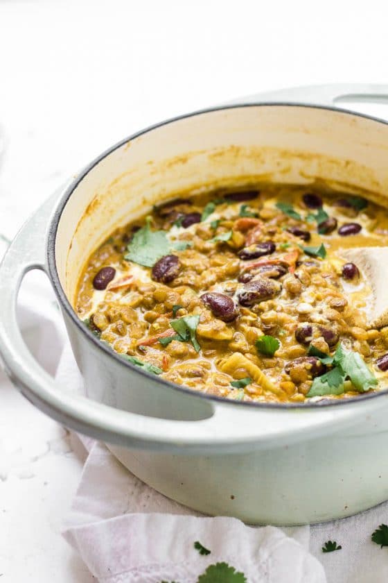 Green Lentil Dal Makhani - Happy Veggie Kitchen