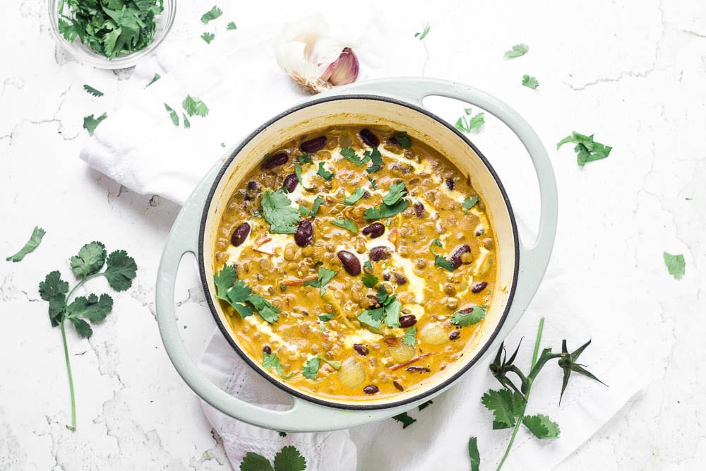 Green Lentil Dal Makhani