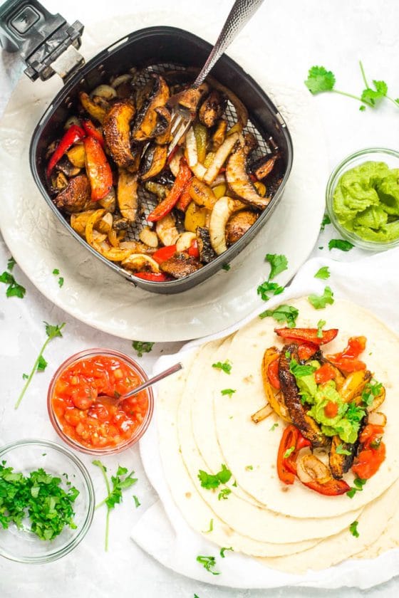 Air Fryer Veggie Fajitas Happy Veggie Kitchen