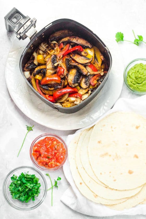 Air Fryer Veggie Fajitas Happy Veggie Kitchen