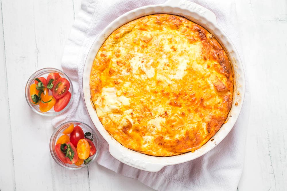 Easiest Cheese & Onion Quiche - Happy Veggie Kitchen