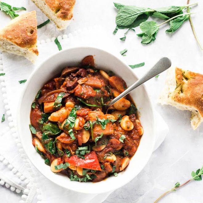 Butter Bean & Roasted Vegetable Stew Happy Veggie Kitchen