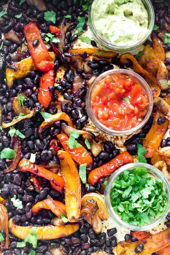 Black Bean Fajitas with Sweet Chili Sauce Happy Veggie Kitchen