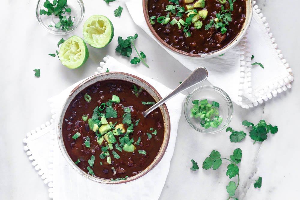 Instant Pot Black Bean Enchilada Soup