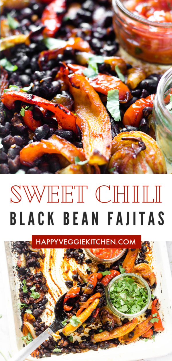 Black Bean Fajitas with Sweet Chili Sauce Happy Veggie Kitchen